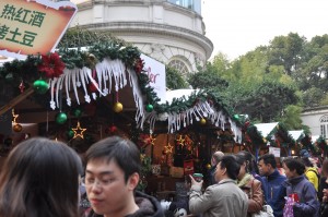 Weihnachten China Weihnachtsmarkt Shanghai