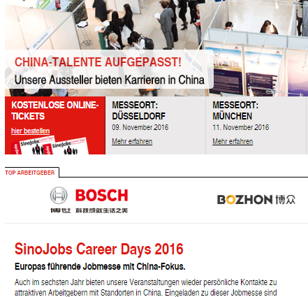 SinoJobs Career Days 2016